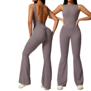Gym Sportswear Solid Seamless Women Jumpsuit