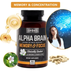Alpha Brain - Good for Focus, Concentration and Memory - 90 Capsules